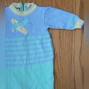 Vintage Retro 80s Bonjour Brand 6/9 Months Baby Romper